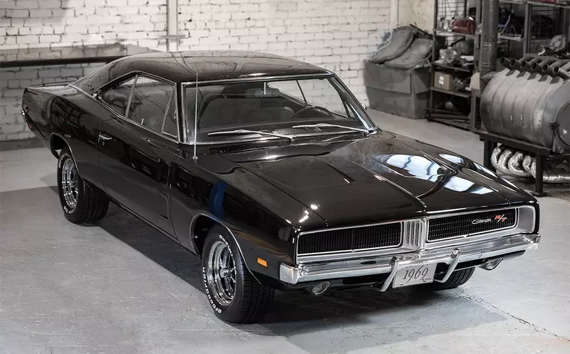 A 1969 Dodge Charger R/T has undergone a complete restoration