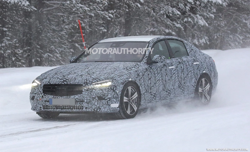 Spy shots and videos of the 2021 Mercedes-Benz C-Class.