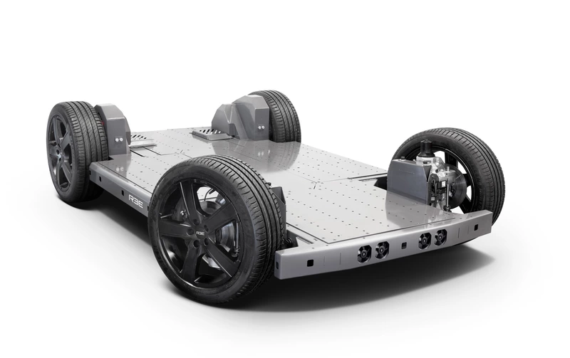 The new EV platform moves the engine, suspension and steering into the wheel arch