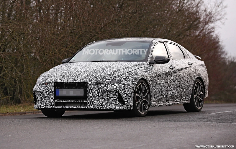 2022 Hyundai Elantra N Spy Shot: turning the performance dial in a compact space.