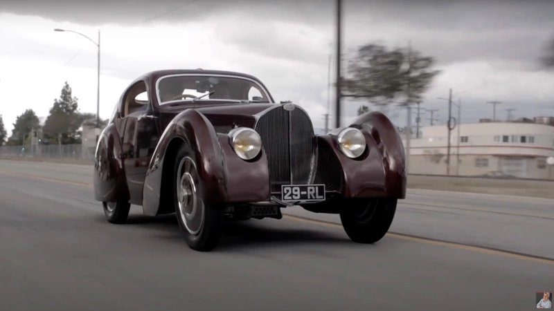 Check out Jay Leno's unique car, a 1931 Bugatti Type 51 Dubos coupe.