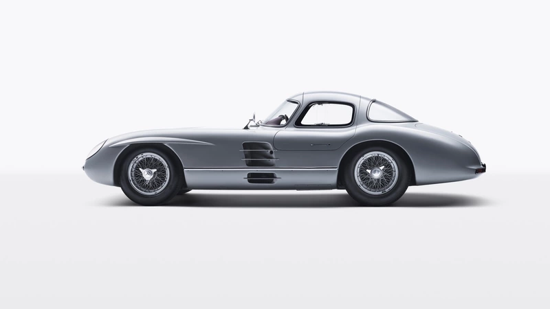 A 1955 Mercedes-Benz 300 SLR Uhlenhout coupe sold for a record $143 million.