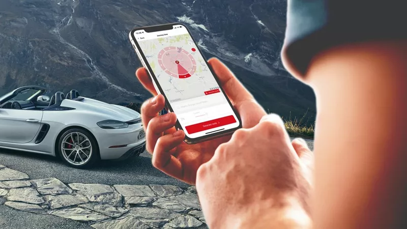 Porsche's road-finding app adds feature to create scenic routes