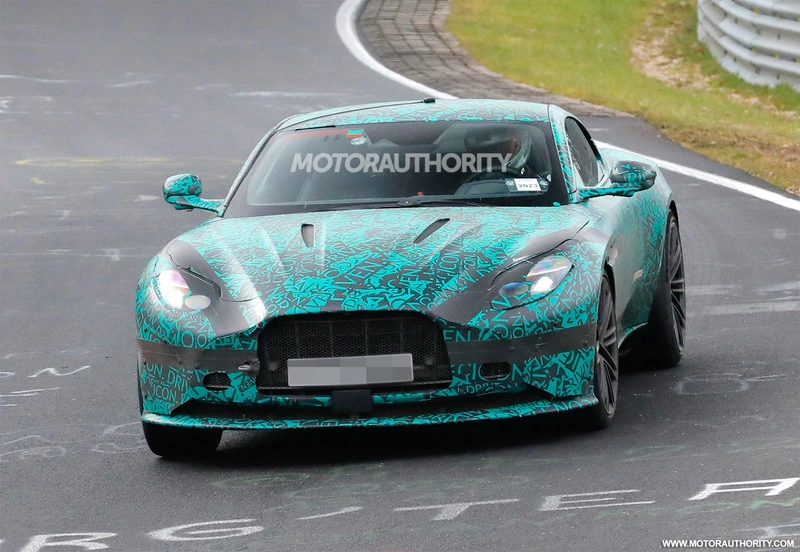 Spy shot of 2024 Aston Martin DB12